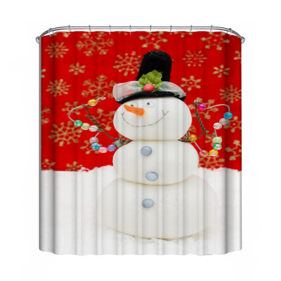 

Gobestart Christmas Waterproof Polyester Bathroom Shower Curtain Decor With Hooks New A