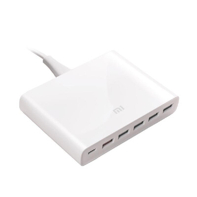 

Xiaomi USB Fast Charger 60W Fast Charging 6 Ports QC 30 Output Portable Universal Plug Travel Power Adapter Type-C USB-A USB-C fo