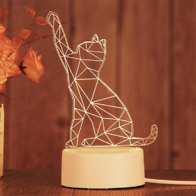 

New 3D Lamp Table Night Light Cartoon Toy Cat