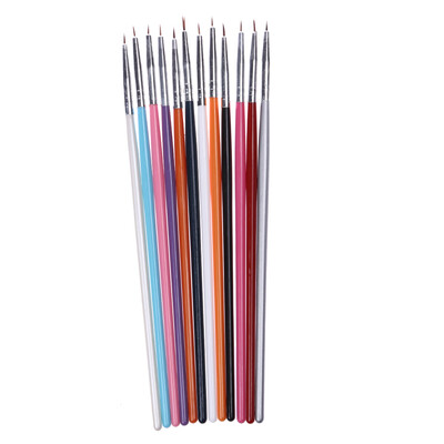 

12pcs Nail Art Professional Design Painting Drawing Line Pen Brush Set