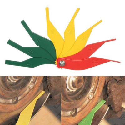 

8in1 Automotive Brake Pad Feeler Lining Thickness Gauge Measure Ruler Mini Tool