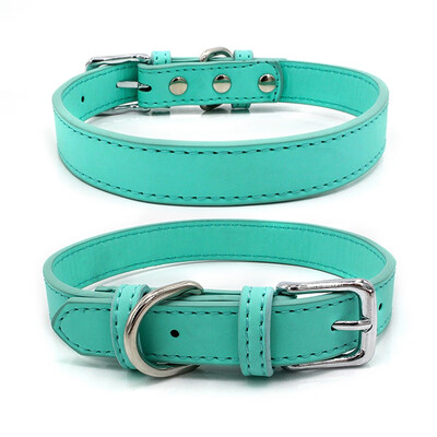 

Cat Puppy Collar Neck Strap PU Leather Dogs Adjustable Buckle Dog Collars Puppy Necklace For Small Dogs Pet Accessories