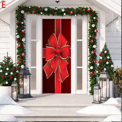 

〖Follure〗Christmas Decoration Door Stickers 3D Simulation Removable Waterproof Wall Stickers
