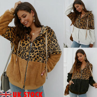 

Womens Teddy Bear Fleece Coat Jacket Winter Warm Hoodie Sweater Jumper Outwear