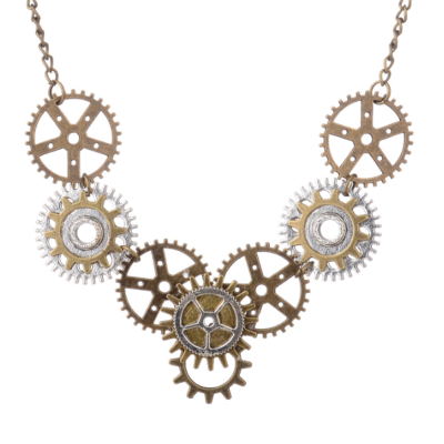 

New Fashion Circular Five Stars Gear Types of Pendant Steam Punk Necklace