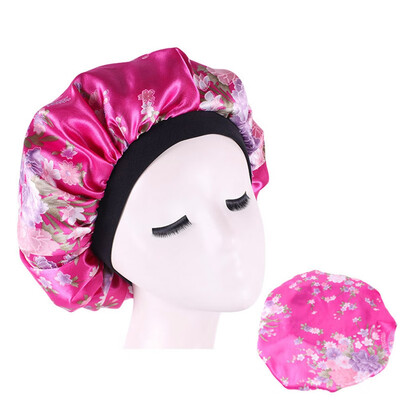 

Satin Night Sleep Cap Women Fizzy Hair Care Bonnet Sleeping Hat Head Cover Wrap