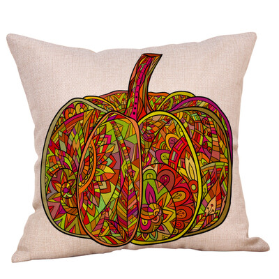 

〖Follure〗Halloween Pillow Cases Linen Sofa Pumpkin Ghosts Cushion Cover Home Decor