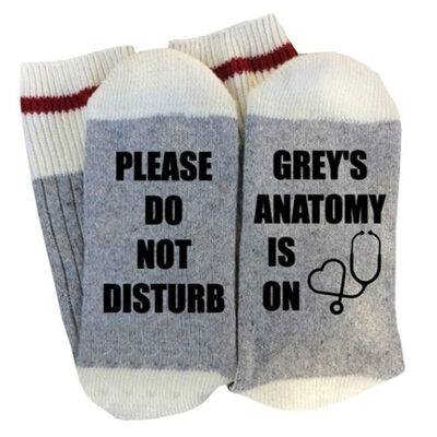 

Womens Funny Cotton Socks Please Do Not Disturb Letter Socks Funny Thick Socks