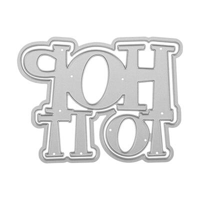 

2pcs Slogan Hop To It Cutting Dies Stencil Scrapbook Embossing Craft Cards