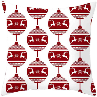 

Siaonvr 2020Merry Christmas Pillow Cases Cotton Linen Sofa Cushion Cover Home Decor