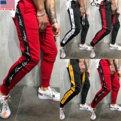 

Mens Track Pants Casual Sports Jogging Bottoms Joggers Gym Sweats Trousers US