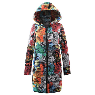 

Toponeto Womens Winter Long Down Cotton Ladies Parka Hooded Coat Quilted Jacket Outwear