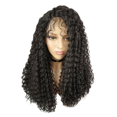

Women Lace Front Side Parting Kinky Curly Synthetic Hair Wig