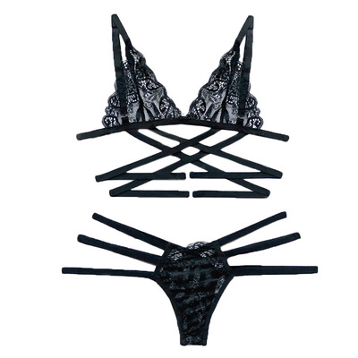 

Toponeto Fashion Women Tempting Sexy Lace Bra Lingerie Set Bandage Underwear Sleepwear