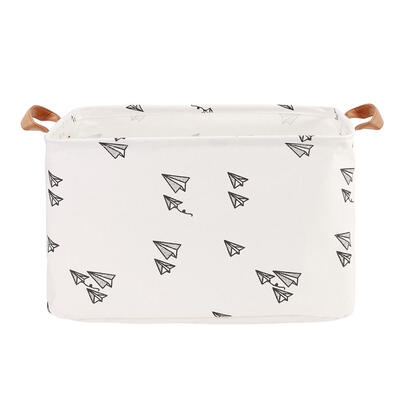 

Canvas Square Folding Laundry Storage Barrel Bucket Toys Organizer Basket