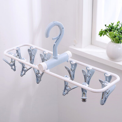 

Siaonvr 12 Clip Folding Drying Rack Underwear Socks Clip Multi-functional Clothes Rack