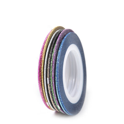 

ROSALIND Glitter Scrub Nail Art Striping Tape Line Sticker Tips Tools