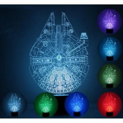 

Millennium Falcon Pattern 7-Color Changing USB 3D LED Nightlight