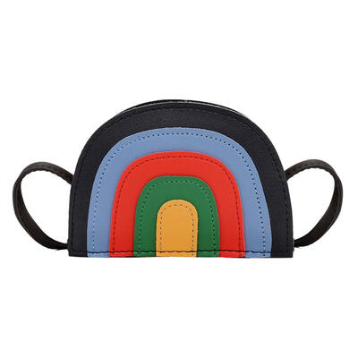 

Girls PU Leather Rainbow Shape Kids Messenger Shoulder Bags Cute Mini Bags