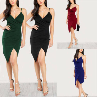 

Womens Bandage Bodycon Sleeveless Evening Cocktail Club Short Mini Party Dress