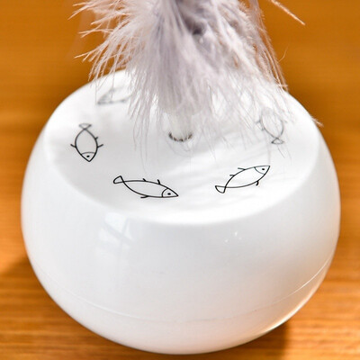 

Pet Cat Automatic Rotating Feather Toy Pet Kitten Cat Teaser Interactive Playing Tumbler for Home Pet Cat Playing Toy Supplies