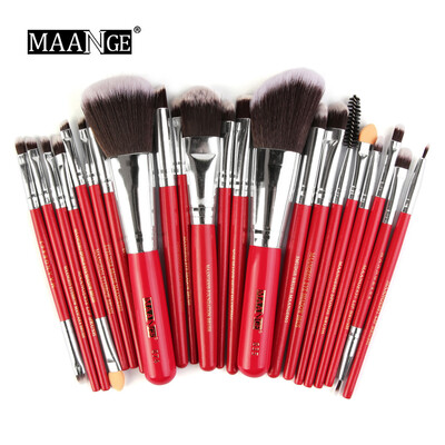 

Gobestart Wooden Makeup Brush Set tools Make-up Toiletry Kit Make Up Brush Set 22Pcs