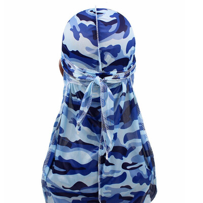

Long Tail Satin Print Turban Hijab Cap Hair Accessories Cancer Chemo Hat For Men Women