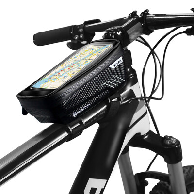 

Bike Phone Bags with Touch Screen Phone Holder Case Waterproof Bicycle Front Frame Top Tube Mount Handlebar Bags Bike Storage Bag