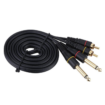 

5ft Dual RCA Male Jack to Dual 635mm 14" TS Male Plug Stereo Audio Cable Cord Wire for Mixer AV Amplifier