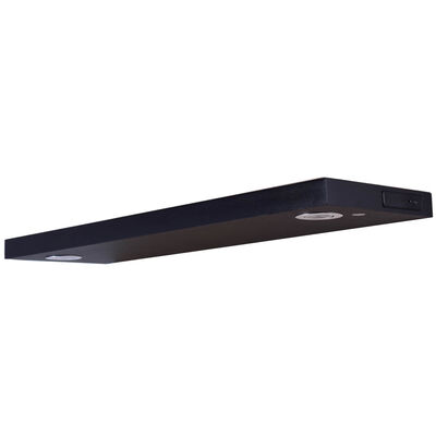 

48" BlackWhite Wall Mount Shelf with LED Lamp-White