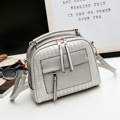 

2017 New Arrival Fashion Knitting Women Handbag Weave Shoulder Bag Small Casual Cross Body Bag Retro Totes