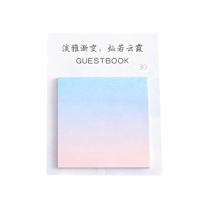 

Siaonvr Gradient Color Series Self-Adhesive Memo Pad Sticky Notes Bookmark School Office