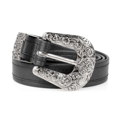 

Fashion Female Vintage Belt Metal Pin Buckle Strap Designer Leather Dress Waistband
