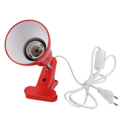 

E27 Pet Heating Light Base Reptile Clip-on Lamp Bulb Holder Adapter EU Plug