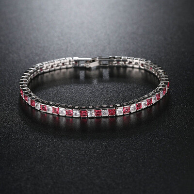 

Elegant Rhinestone Bangle Bracelets For Women Inlay With Cut Multi-color Cubic Zirconia Crystal Bracelet Fashion Jewelry