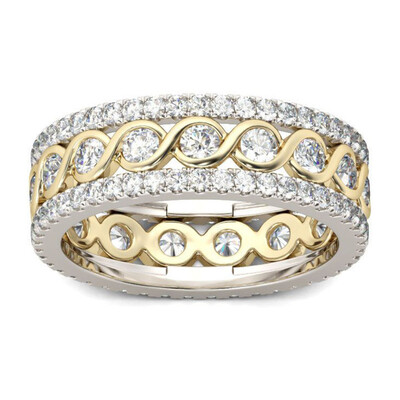 

Silver Natural Gemstone Sapphire Infinity Love Ring Diamond Jewelry Anniversary