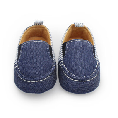 

2017 Autumn Kids Baby Boys Girls Crib Shoes Stripes Canvas Soft Bottom Shoes Sneakers First Walkers