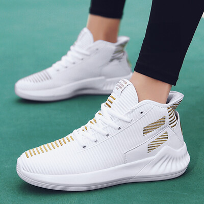 

Autumn new basketball shoes mens summer breathable high-top board shoes men Korean fashion Joker mesh sports shoes men