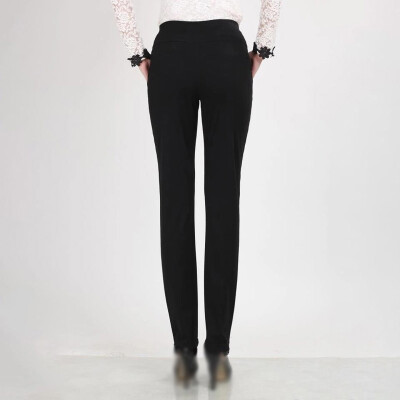 

Womens High Waist Work Pants Casual Office OL Waist Elastic Slim Fit Trousers