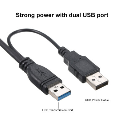 

USB 30 Male to Micro USB Cable with USB Power Cable for Hard Drive Dish HDD Black 1M