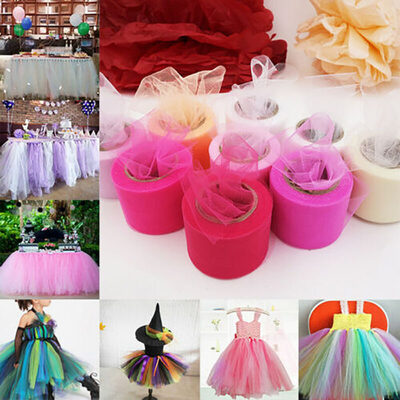 

5cm 22m Shiny Sheer Gauze Tulle Roll Spool Wedding Party Decor DIY Craft Supply