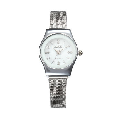 

Fashion Stainless Steel Mesh Band Watch Women Alloy Case Quartz Wrist Watch