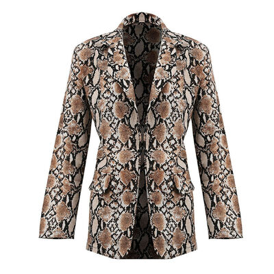 

Fashion Women Snakeskin Casual Slim Business Blazer Suit Coat Jacket Outwear New