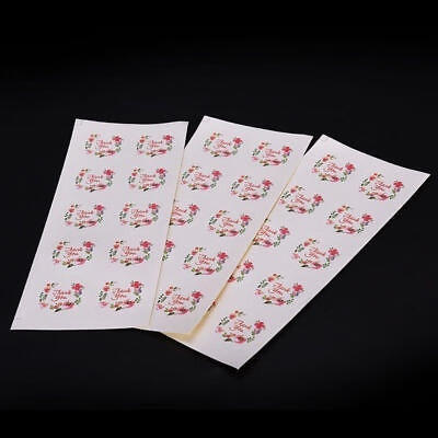 

100Pcs Round Paper Labels ´THANK YOU´ Candy Food Bag Craft Stickers Seals Floral