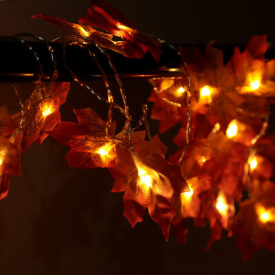 

10 LEDs 20 LEDs Christmas Decoration Maple Leaf String Light