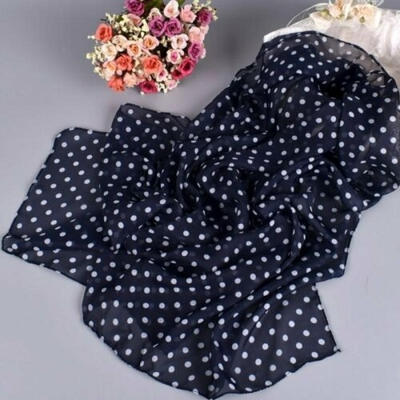 

Women Soft Dot Long Neck Large Scarf Wrap Shawl Stole Scarve Chiffon Cotton