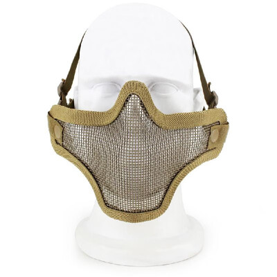 

Steel Half Face Mask Protective Mesh Mask Women Teenagers Metal Low Face Mask Paintball Gaming Hunting Training CS Gaming Mask Cos
