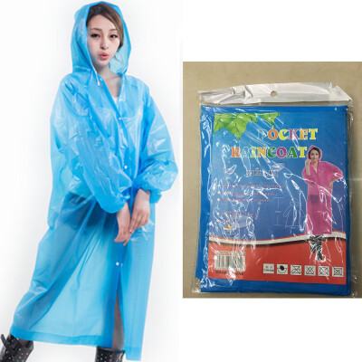 

Women Men Waterproof Jacket Clear PEVA Raincoat Raincoats Hooded Poncho Rainwear