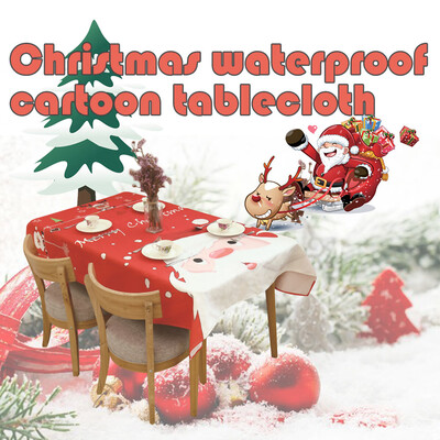 

Tailored New Year Table Cloth Christmas Rectangular Tablecloths House Christmas Decoration