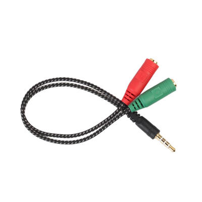 

35mm Stereo Audio Male to 2 Female HeadphoneMic Y Splitter Cable